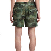 Green Polyester Swim Shorts