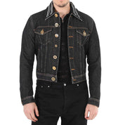 Medusa Motif Denim Jacket