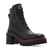 Mahalia Leather Lace-Up Boots