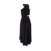 Silk Cut-Out Maxi Dress