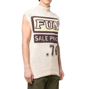 Slogan Print Vest Pullover