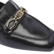 Signature Square Leather Loafers