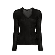Sheer Fine-Ribbed Top
