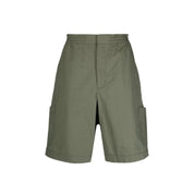 Green Cotton Bermuda Shorts