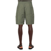 Green Cotton Bermuda Shorts