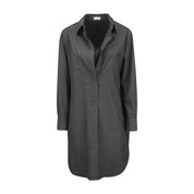 Gray Wool Casual Dress