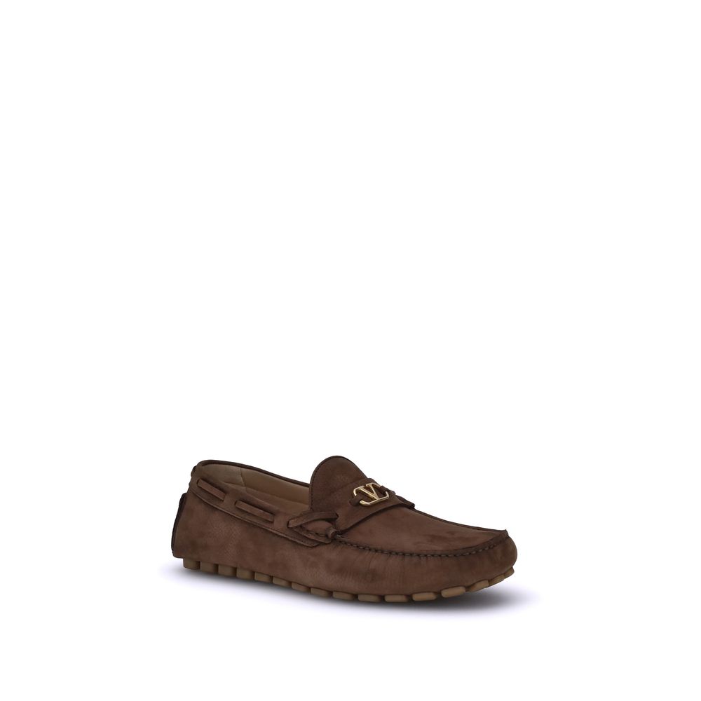 Brown Calf Leather Bos Taurus Slip-On Loafers