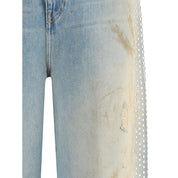 Light Blue Cotton Boyfriend Jeans