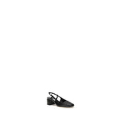 Black Calf Leather Bos Taurus Mid Heel Pumps