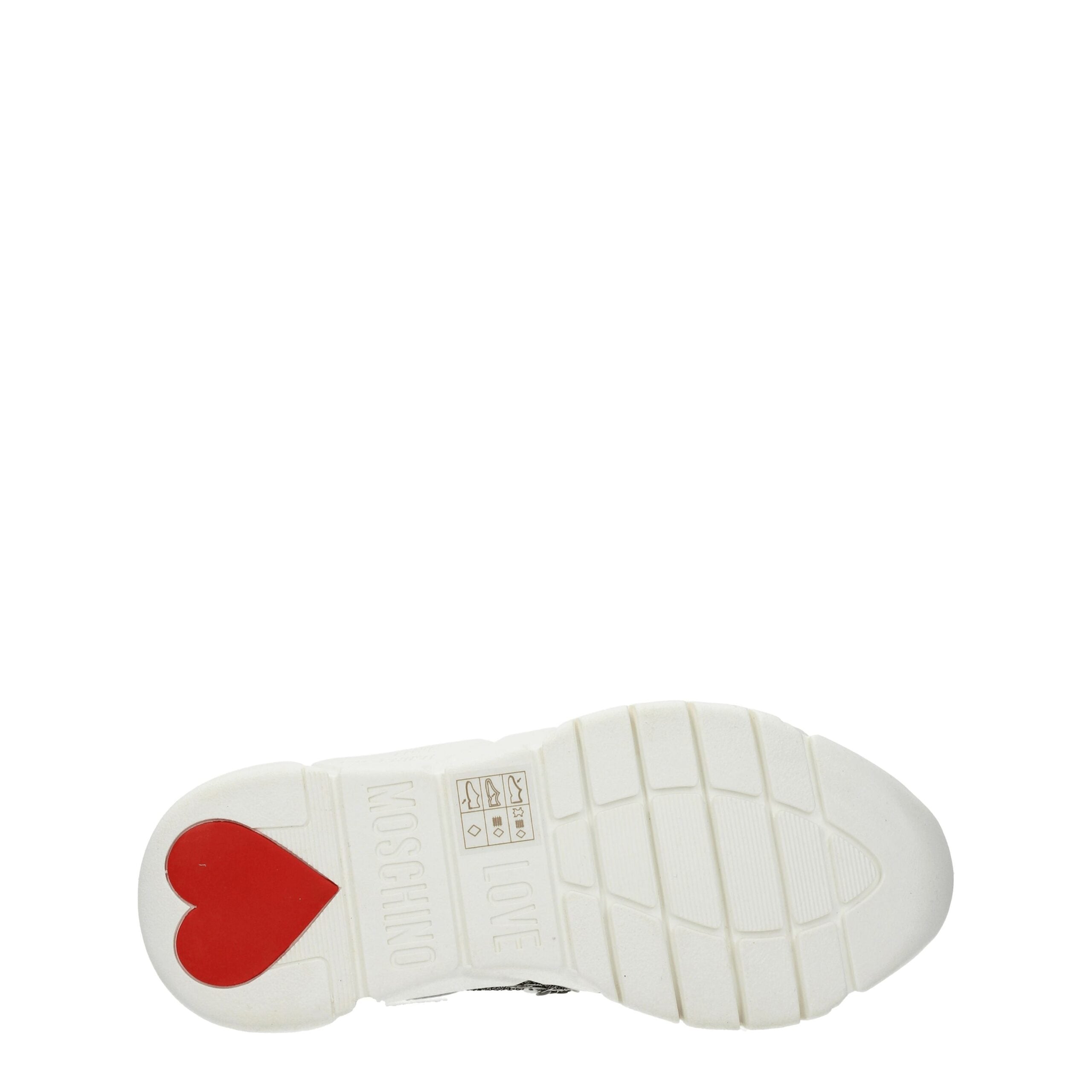 White Fabric Chunky Sneakers