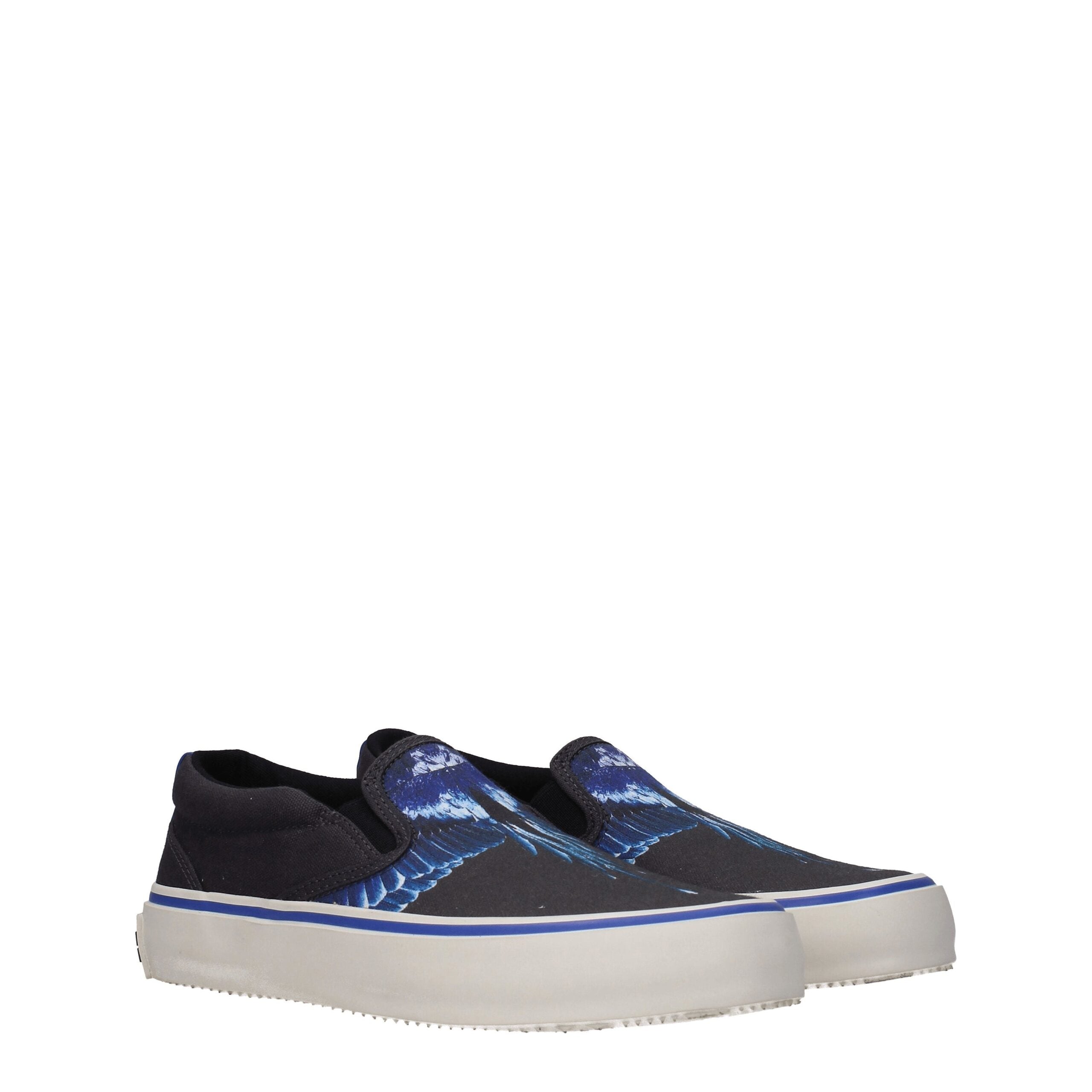 Black Fabric Slip-On Loafers