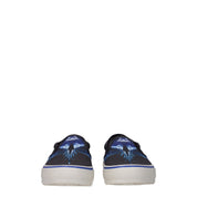 Black Fabric Slip-On Loafers