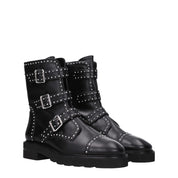 Black Leather Ankle Boots