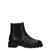 Black Leather Ankle Boots