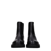 Black Leather Ankle Boots