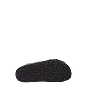 Black Leather Slippers Sandals