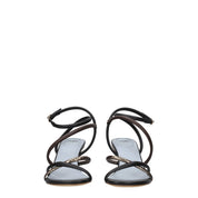 Multicolor Leather Flat Sandals