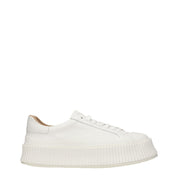 White Leather Platform Sneakers