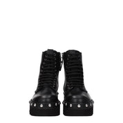 Black Leather Ankle Boots