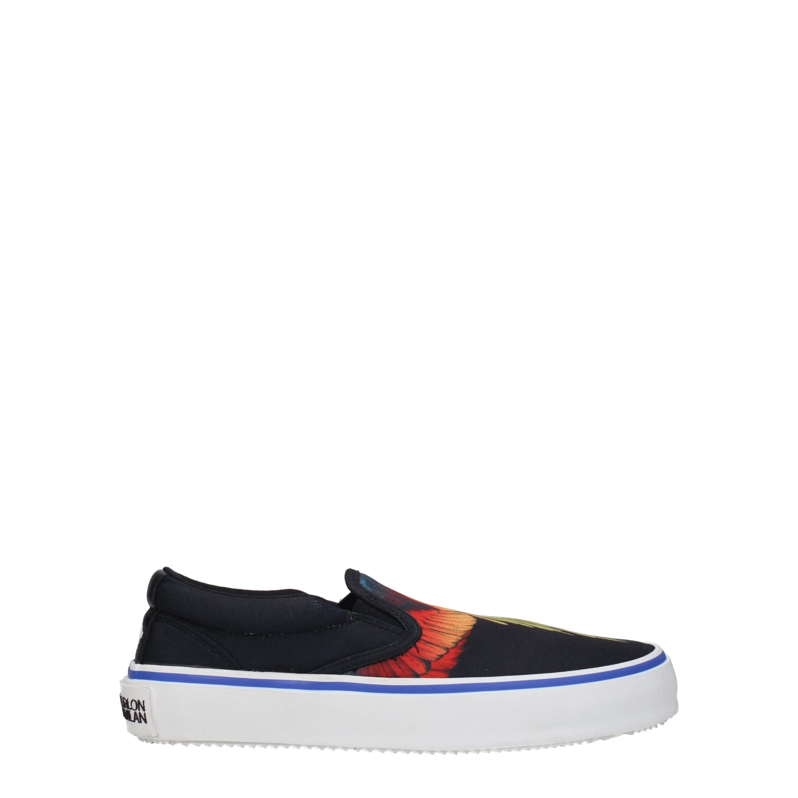 Black Fabric Slip-On Loafers