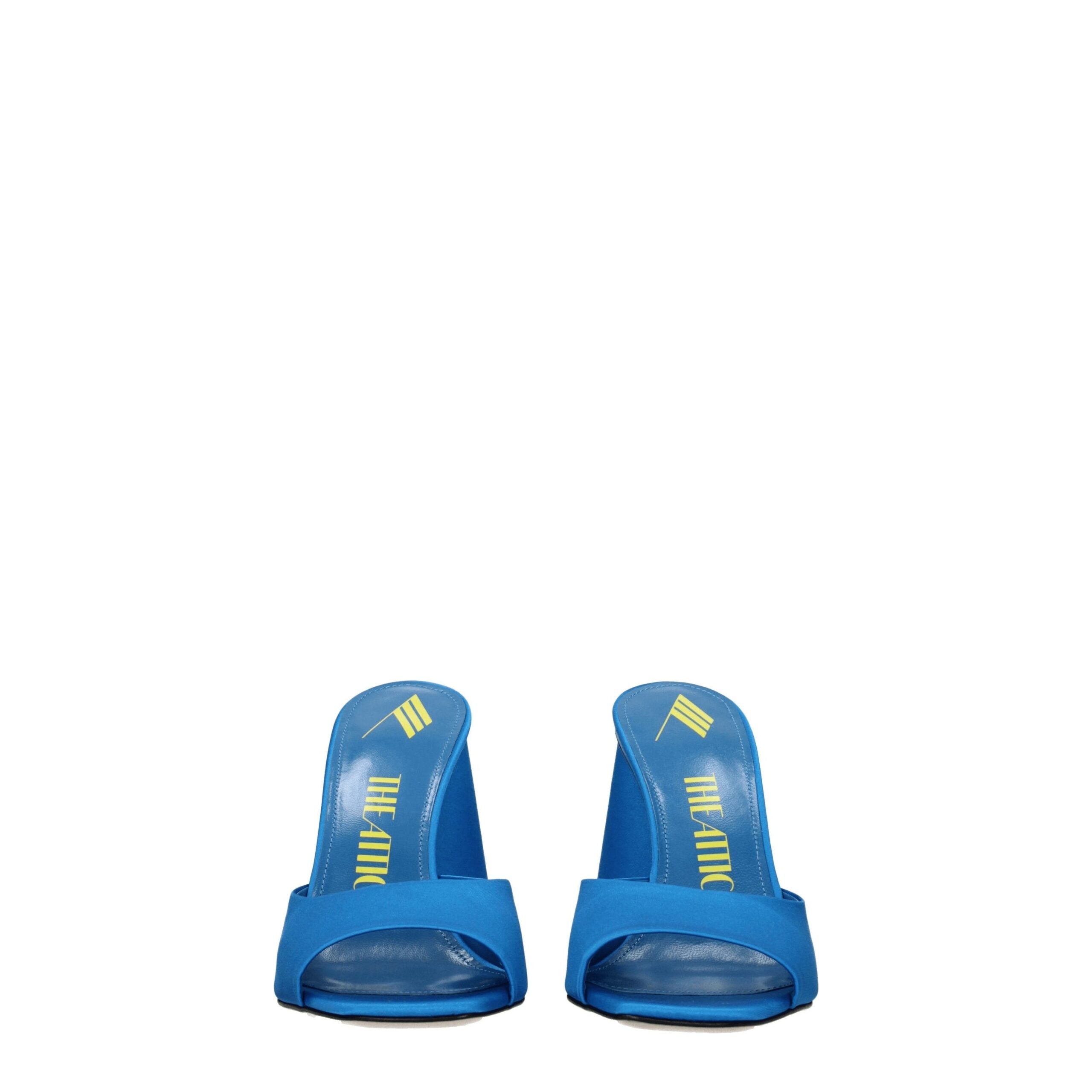 Light Blue Satin Platform Sandals