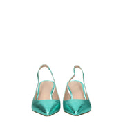 Green Leather High Heel Pumps
