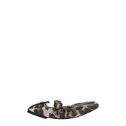 Beige Fabric Ballet Flats
