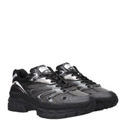 Black Fabric Athletic Sneakers
