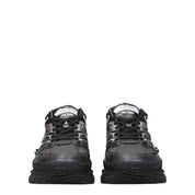 Black Fabric Athletic Sneakers