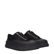 Black Fabric Chunky Sneakers