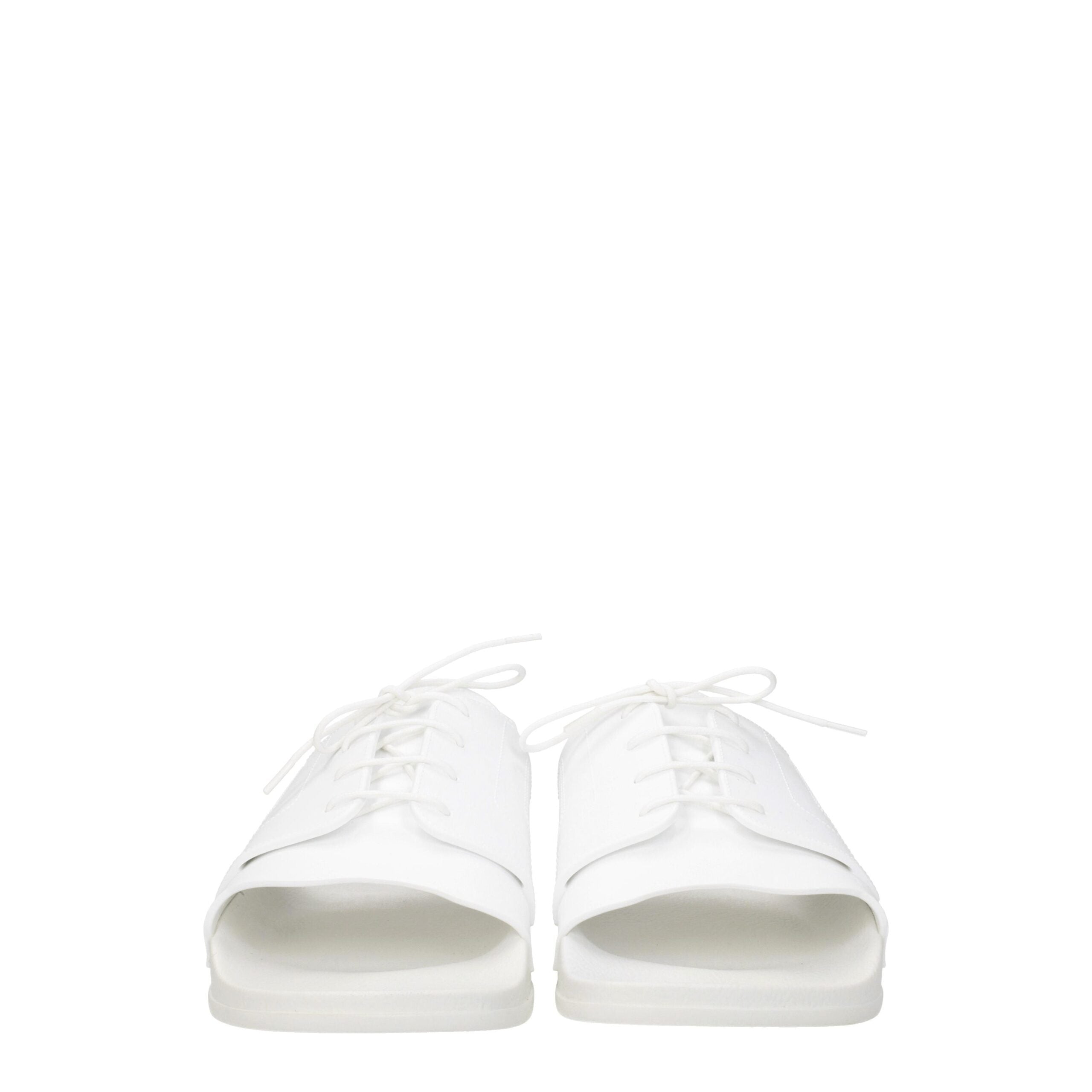 White Cotton Slippers Sandals