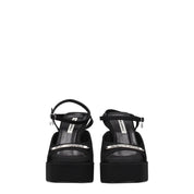 Black Fabric Platforms