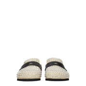 Beige Leather Slippers Sandals