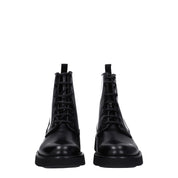 Black Leather Ankle Boots