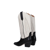 Beige Leather Boots