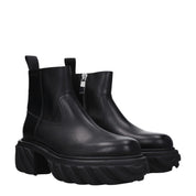 Black Leather Ankle Boots
