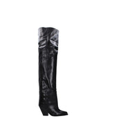 Black Leather Over The Knee