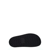 Black Leather Slippers Sandals