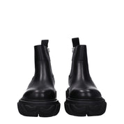 Black Leather Ankle Boots
