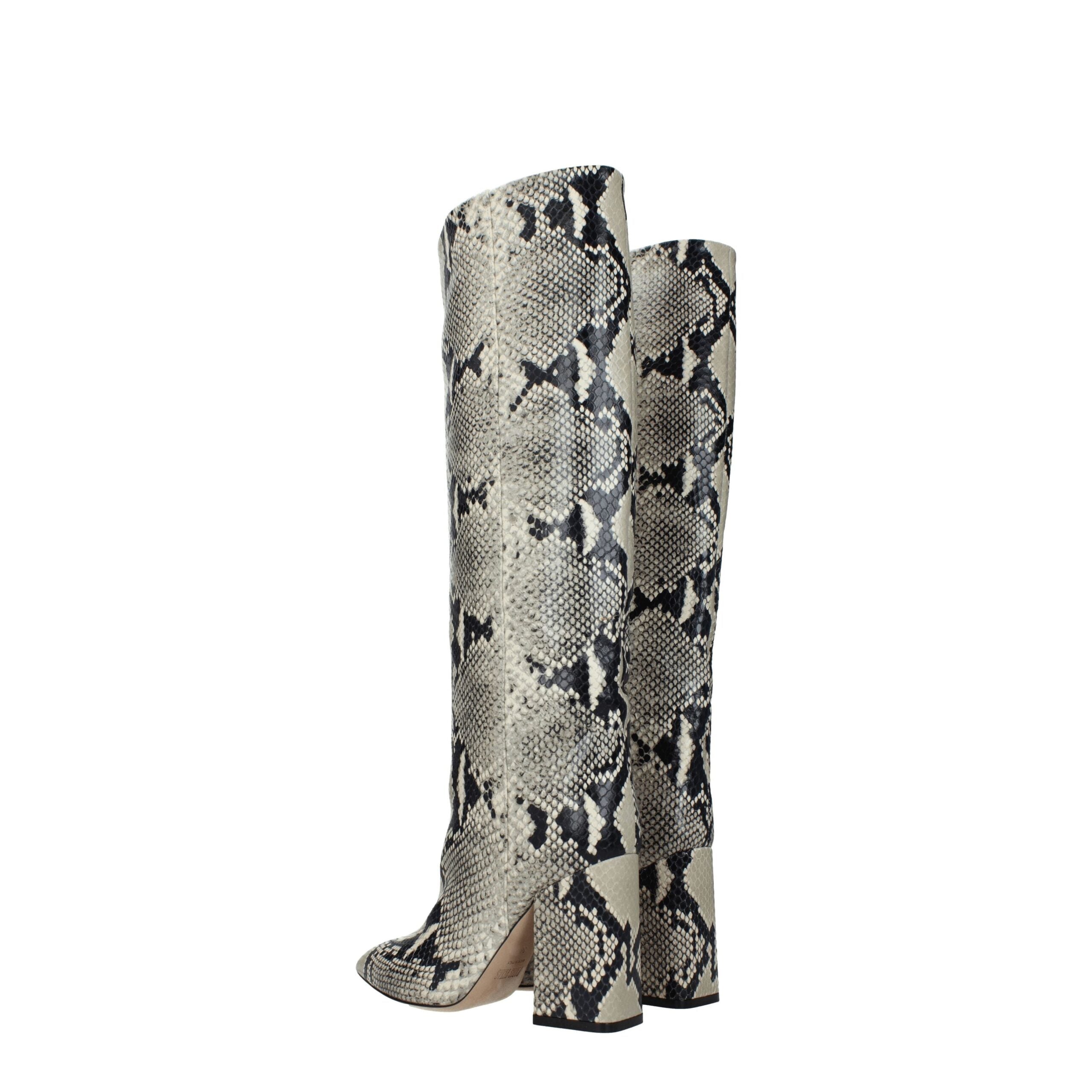 Beige Leather Over The Knee