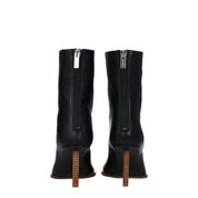Black Leather Ankle Boots