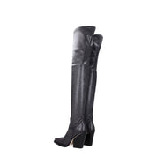 Black Leather Over The Knee