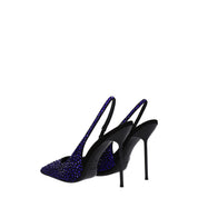 Black Leather High Heel Pumps