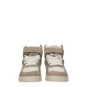 Beige Leather High Tops