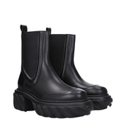 Black Leather Ankle Boots