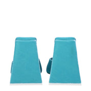 Light Blue Velvet Platform Sandals