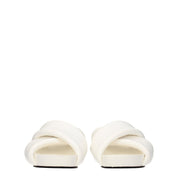 White Leather Slippers