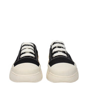 Black Fabric Chunky Sneakers