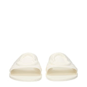 White Cotton Slippers Sandals