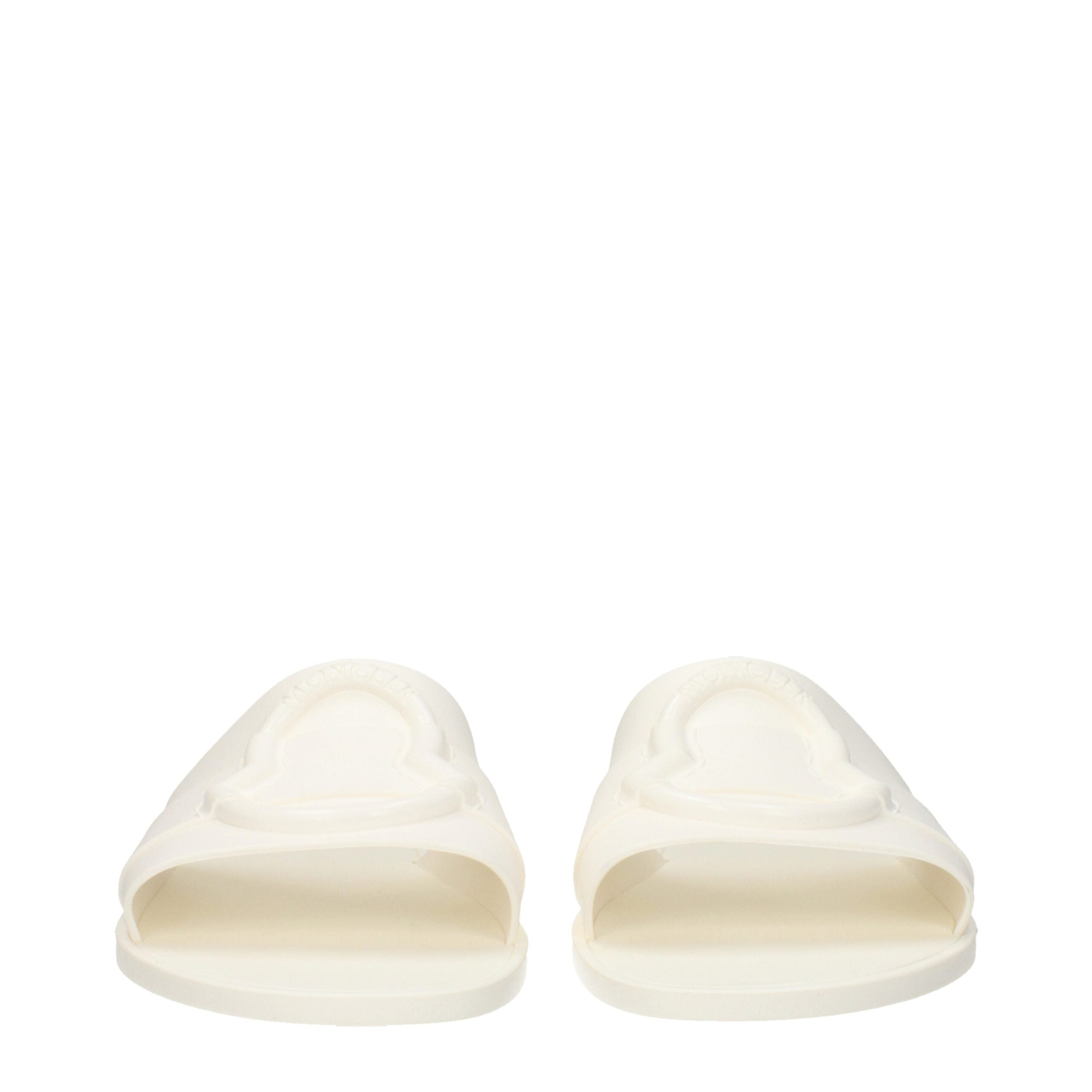 White Cotton Slippers Sandals